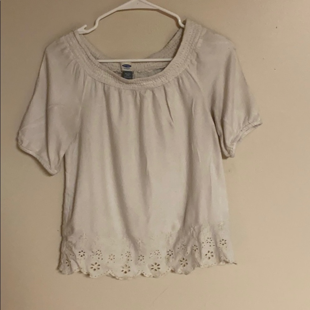 Old Navy White Cotton Blouse